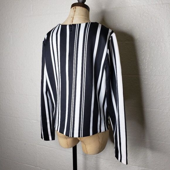 NWT Metaphor Black & White Striped Top Size Large - Picture 5 of 10